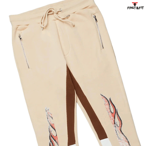 Survêtements imprimés surdimensionnés pour hommes respirants de grande taille ensemble de pantalons de survêtement évasés à capuche survêtements d'hiver - Product Image 4