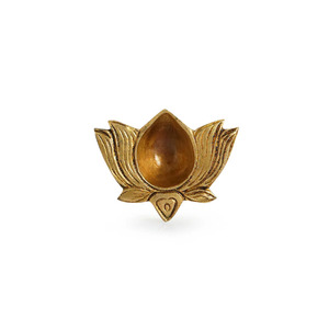 Lotus Urli Diya fabriqué à la main un beau mélange de culture et d'artisanat Urli Diya en forme de Lotus - Product Image 3