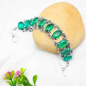 Green Apatite <b>Bracelet</b> 925 Sterling <b>Silver</b> Handmade <b>Silver</b> Jewelry Gemstone <b>Bracelet</b> Wedding Birthday Gifts For Her - Product Image 4