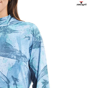 Nouveau design de vêtements à sublimation sweats à capuche en jersey à manches longues vêtements élégants sweats à capuche de pêche à manches longues à séchage rapide pour femmes - Product Image 4
