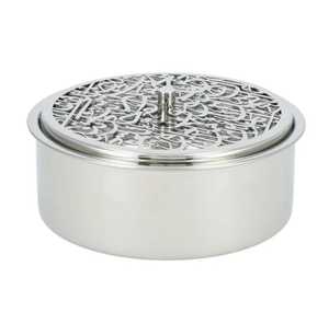 Couvercle de conception de calligraphie de pot de chaleur arabe pour le Moyen-Orient Pot de casserole de serveur de réchauffement de nourriture pour l'usage d'hôtel de mariage de buffet de fête à la maison - Product Image 1