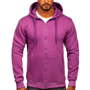 Sweat-shirts à fermeture éclair pour hommes tendance, 100% coton, broderie, vêtements décontractés, streetwear élégant, confortable, respirant pour tous les jours, hiver - Product Image 3