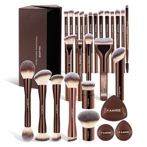 Juego de <span class=keywords><strong>Brochas</strong></span> de Maquillaje Profesional <span class=keywords><strong>Maange</strong></span>, Nuevo, de Nailon Suave, 24 Piezas, con 3 Borlas para Polvo, Herramienta Facial - Product Image 1