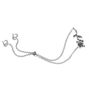 สร้อยข้อมือจี้รูปใบไม้กุหลาบชุบทองเจลิยาประดับมุก - Product Image 4