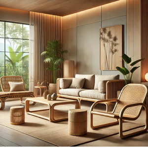 Ensemble canapé 2 personnes en bambou Dewan. Sièges de salon polyvalents par le fabricant indien dans prix de gros - Product Image 5