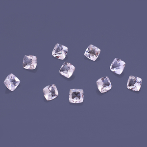 10 piezas de morganita de melocotón Natural 4x4mm corte de cojín 3,0 Cts lote Iroc ventas morganita de alta calidad faceta de piedras preciosas sueltas US $83,5 - Product Image 5