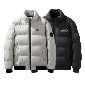 Nouveau logo personnalisé de haute qualité manteau d'hiver noir doudoune Streetwear à capuche hommes veste d'hiver en duvet - Product Image 1