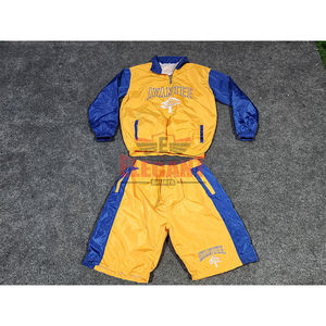 Ensemble de shorts en nylon, survêtement coupe-vent pour hommes, 2 pièces, respirant, séchage rapide, grande taille, streetwear d'été avec manches longues - Product Image 4