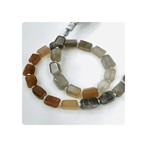 Fantaisie 100% perles de pépites à facettes multi-pierres de lune naturelles 14 pouces brin nouveau Design pour la fabrication de bijoux - Product Image 5