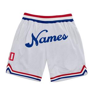 Industrie Direct Engro Sportswear Basketball shorts Custom White Royal Authentic Throwback Basketball Shorts - Product Image 1