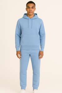 Traje deportivo de dos piezas de alta calidad para hombre Sudadera con capucha y pantalones de chándal con logotipo personalizado Trajes de chándal sólidos Pantalones de jogging - Product Image 4