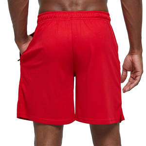 Pantalones cortos informales de gimnasio para hombre, ropa de calle de diseñador de secado rápido con patrón sólido con cordón, pantalones cortos para hombre en rojo - Product Image 4