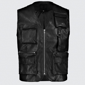 เสื้อกั๊กไบค์เกอร์ผู้ชาย, เสื้อกั๊กหนังวัวสำหรับฤดูหนาวกลางแจ้งคุณภาพสูง - Product Image 3