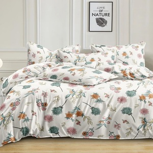 Juego de sábanas con estampado de rayas no tejidas de lujo, fundas de almohada de peso medio, tela resistente a las arrugas para el hogar - Product Image 1