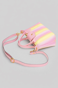 Pastel Ombre <b>Mini</b> Handbag PU Leather Top Handle Bag for Women Custom Logo Wholesale OEM - Product Image 5