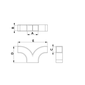 Tecnosystemi PWD600020 Piezas para Sistemas HVAC: Conector en 'Y' para Plenum en PAL para Aires Acondicionados por Conductos - Product Image 2