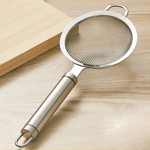 hot selling Set of 3 Stainless Steel Fine Mesh Strainers with Hook Handle for Kitchen Tea <b>Coffee</b> Sifting and Straining - Product Image 5