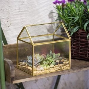 Terrarium โลหะสไตล์วินเทจแบบชนบทเหมาะสำหรับการแสดงพืชขนาดเล็กในการตกแต่งพื้นที่อยู่อาศัย - Product Image 3