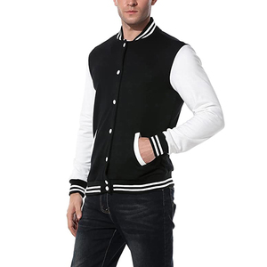 OEM personnalisé hommes rouge Varsity tissu léger col montant avec broderie Logo CollegeBaseballjacket pour hommes expédition DDP - Product Image 3