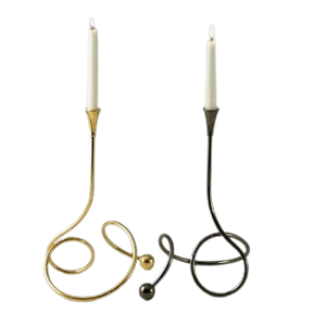 Attractive Gold <b>Black</b> Design <b>Candle</b> <b>Holder</b> Home Decor Table Top Medium Size Decorative <b>Metal</b> <b>Candle</b> <b>Holder</b> - Product Image 1