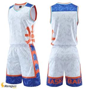 Ensemble de maillots de basket-ball sans manches personnalisés en sublimation antibactérienne, séchage rapide, taille plus, uniforme d'équipe pour adultes, 100% polyester - Product Image 5