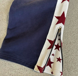 Custom Striped Sweatpants <b>Trousers</b> Oversized Baggy Wide Leg Cotton Stacked Flare Track Knitted Sweat Pants for <b>Men</b> - Product Image 3