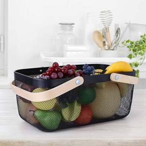 Cesta de resina duradera de la mejor calidad de fabricante confiable Tamaños de color personalizados Forma de diseño decorativo Art Deco para frutas - Product Image 5