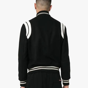 Chaqueta bordada con letras en blanco de alta calidad, precio al por mayor, producto totalmente personalizado, parche con logotipo aduanero, trabajo hecho en Pakistán - Product Image 3