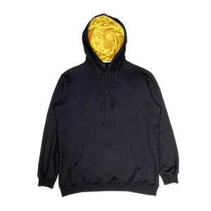 Sweat à capuche doublé en satin de coton de haute qualité pour hommes avec logo personnalisé manteau d'hiver décontracté en soie à l'intérieur d'un imprimé en relief de grande taille 6XL - Product Image 1
