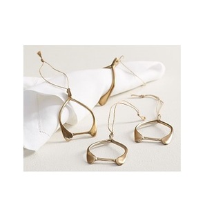 Servilletero de latón, soporte para anillo, decoraciones para banquetes de boda, servilletero de latón, anillo de servilleta de latón de lujo - Product Image 3
