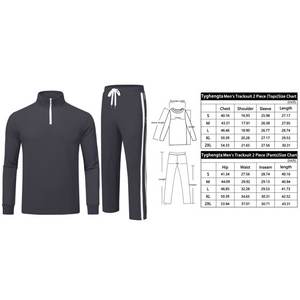 Nouveau sweat à capuche + pantalon de couleur unie pour hommes automne et hiver ensemble deux pièces ensemble de sport décontracté à la mode taille S-3XL survêtement pour hommes - Product Image 6