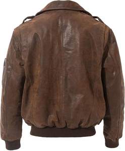 Blouson aviateur en cuir pour homme - Product Image 2