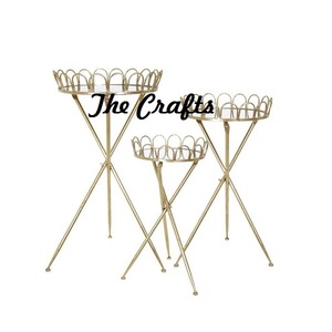 Plateau de service en fer et en verre avec support pour la maison Hôtel et restaurant Plateau de nourriture et support aux prix les plus bas - Product Image 2