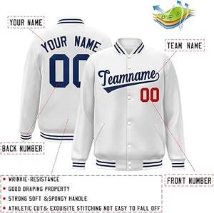 High Quality OEM Men's Varsity Jacket <b>Stand</b> Collar Winter Thin Jacket with Chenille Embroidery and Leather Sleeves Letterman - Product Image 5