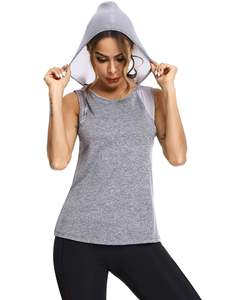 Sudadera con capucha hecha de algodón sin mangas de alta calidad Diseño con capucha de logotipo propio personalizado para entrenamiento de gimnasio de mujer para invierno y verano - Product Image 1