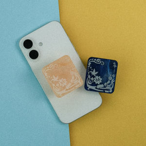 Support de téléphone personnalisé en acrylique avec perle élégante, logo personnalisé, support de téléphone en plastique durable, accessoire mobile - Product Image 2