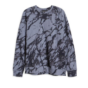 Sudadera de cuello redondo de gran tamaño para hombre, Sudadera de cuello redondo de algodón y poliéster transpirable de Color liso en blanco con logotipo personalizado - Product Image 2