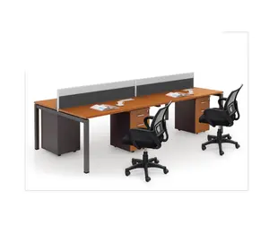 Buona stabilità in legno mobili per ufficio combinazione libera Workstation 4 persone divisorio per ufficio