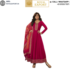 ใหม่ Aashirwad ผ้าไหมแบรนด์ Bhagalpuri พร้อมงานเย็บปักถักร้อยคอลเลกชันสูท Anarkali โดยรอยัลส่งออก - Product Image 6
