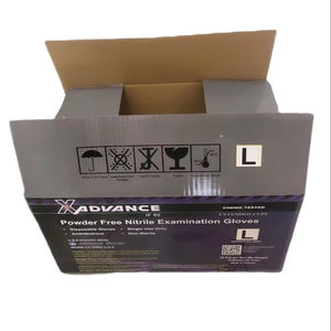 Gants de boîte ondulée pliante de rectangle d'OEM empaquetant des matériaux réutilisés de revêtement UV fendu d'impression offset d'épaisseur de 3mm - Product Image 5