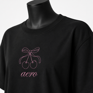 Camiseta Negra Extra Grande Personalizada para Mujer, Camiseta Casual de Manga Corta Rosa, Ropa Urbana al por Mayor - Product Image 6