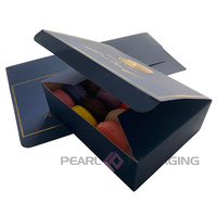 Anpassbare Luxus-Geschenkbox mit Goldprägung für Schokolade, Süßigkeiten, Macarons, Gebäck und Donuts - Patisserie-Box zum Mitnehmen