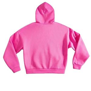 Custom New 100% Cotton Heavyweight <b>Cropped</b> Zipper Hoodies Oversized loose shoulder Unisex Custom Printing Design Zipper Hoodies - Product Image 2