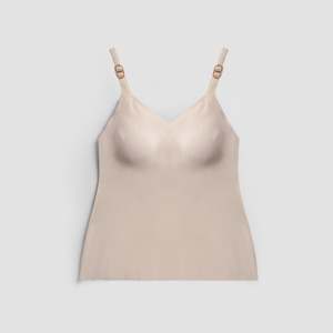 เสื้อกล้ามออกกำลังกายไร้ตะเข็บสีพีช - Product Image 1