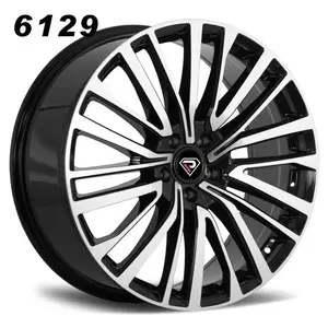 Wheelshome aftermarket 18/20 inches 5/112 multi spokes with Black Machined Face Alloy Car rims For T5T6