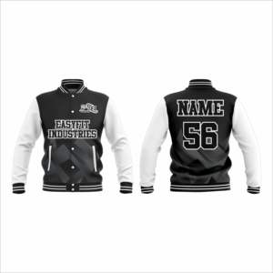 Chaqueta Universitaria Personalizada de Poliéster/Algodón para Hombre, Estilo Urbano Otoñal, Cierre Frontal con Cremallera, Letras, Resistente al Viento, Antibacteriana, Talla XL - Product Image 6