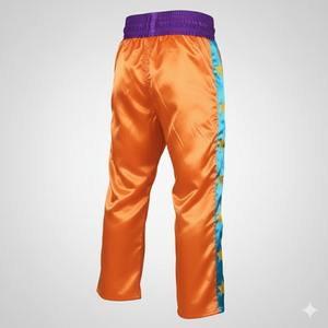 Pantalones de Kickboxing al por Mayor, 100% Poliéster Satinado Elástico, con Logotipo Frontal, Pantalones de Sparring, Ropa de Artes Marciales Personalizada - Product Image 3