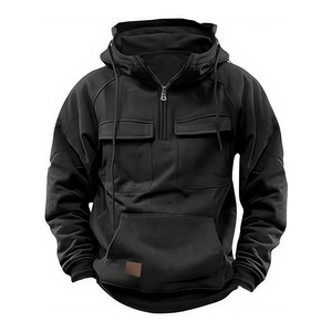 Sweats à capuche en coton 100% pour hommes Vestes mélangées en molleton avec logo personnalisé Caractéristique anti-rétrécissement Tissage tricoté Motifs colorés - Product Image 1