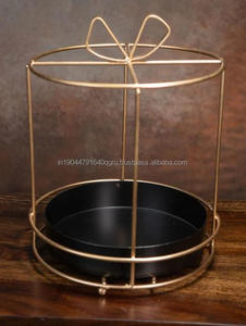 Servidor de pastel metálico redondo negro personalizado con acabado de cableado de Metal para decoración del hogar propósito ocasional de boda Baby Shower - Product Image 4