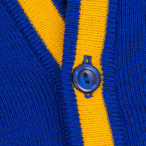B2B bleu couleur sororité hiver acrylique Cardigan pull couleur personnalisée et broderie tricot pull sororité University College - Product Image 3